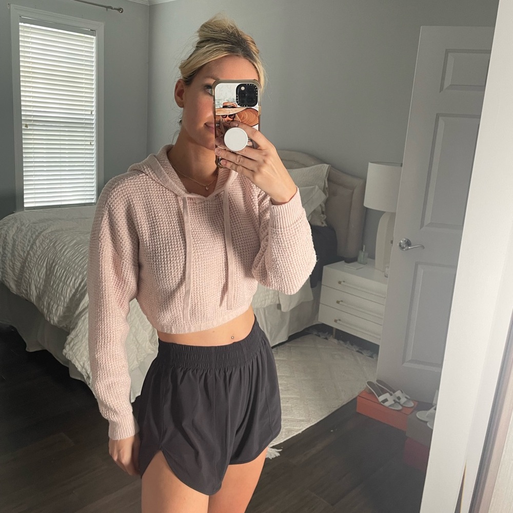 Aeropostale Blush Knit Crop Sweater